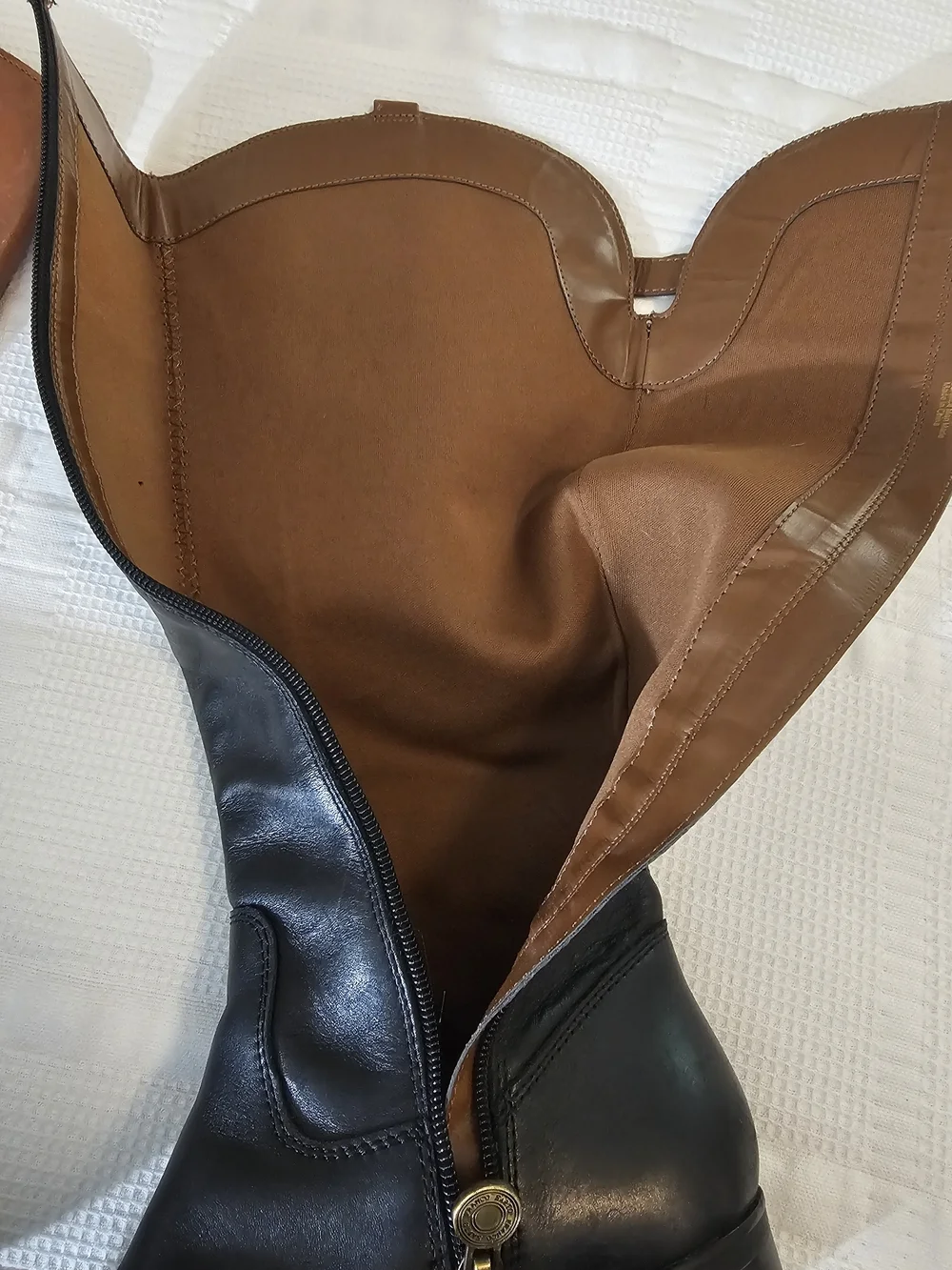 Franco Sarto Black and Brown Two-Tone Over-The-Knee Boots